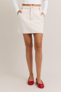 Love Me Do Stitched Skirt