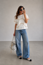 Load image into Gallery viewer, Glimmer Waves Tee in White

