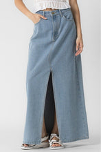 Load image into Gallery viewer, Blues with You Denim Maxi Skirt
