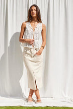 Load image into Gallery viewer, Like Second Nature Ecru Denim Skirt
