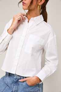 Elevated Essentials- The Classic Crop Button Down