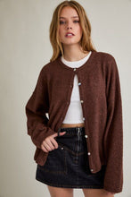 Load image into Gallery viewer, Bound To Be Cozy Brown Cardigan
