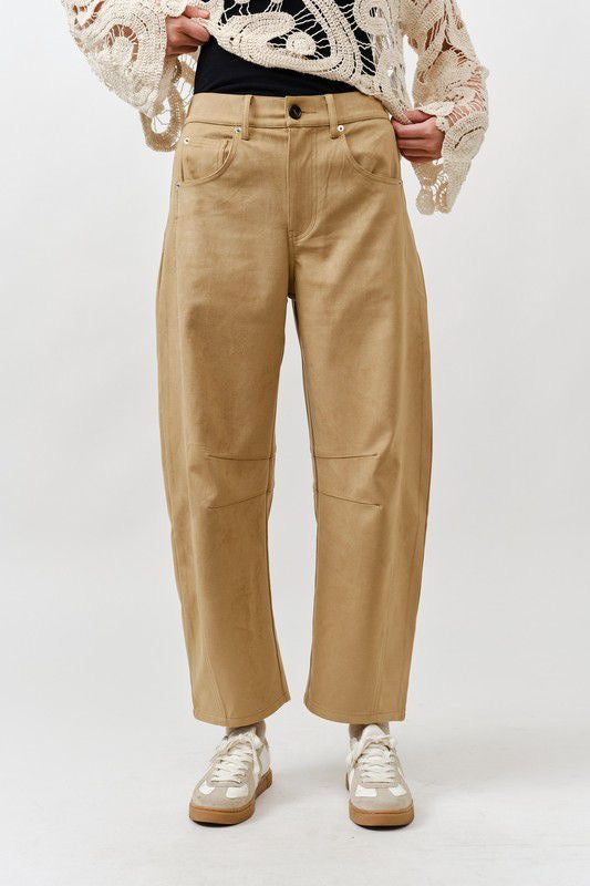It Just Clicked Washed Barrel Pants