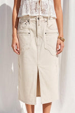 Load image into Gallery viewer, Like Second Nature Ecru Denim Skirt
