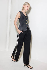 Seems Like It Black Denim Vest