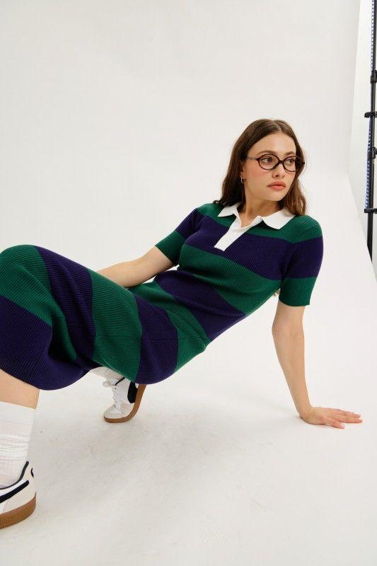 Always First Knit Polo Dress