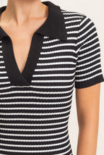 Load image into Gallery viewer, The Feeling Is Mutual Knit Polo Dress in Black
