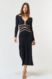 Elegant Edge Knit Dress