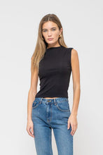 Load image into Gallery viewer, Elevated Essentials Black Mock Neck Tank
