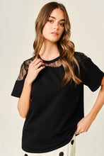 Load image into Gallery viewer, All The Possibilities Lace Tee in Black
