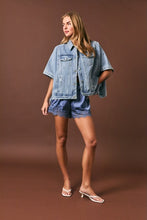 Load image into Gallery viewer, Everything in Between Denim Cape Jacket
