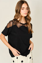 Load image into Gallery viewer, All The Possibilities Lace Tee in Black
