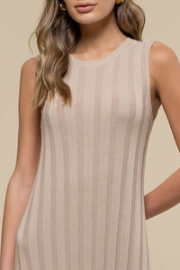 True Classic Knit Dress in Taupe