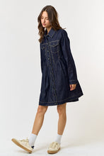 Load image into Gallery viewer, Escaping Shadows Denim Dress
