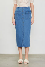 Load image into Gallery viewer, Just Between Us Denim Midi Skirt
