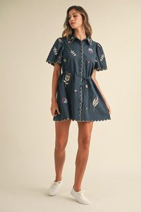 Someplace Somewhere Embroidered Dress