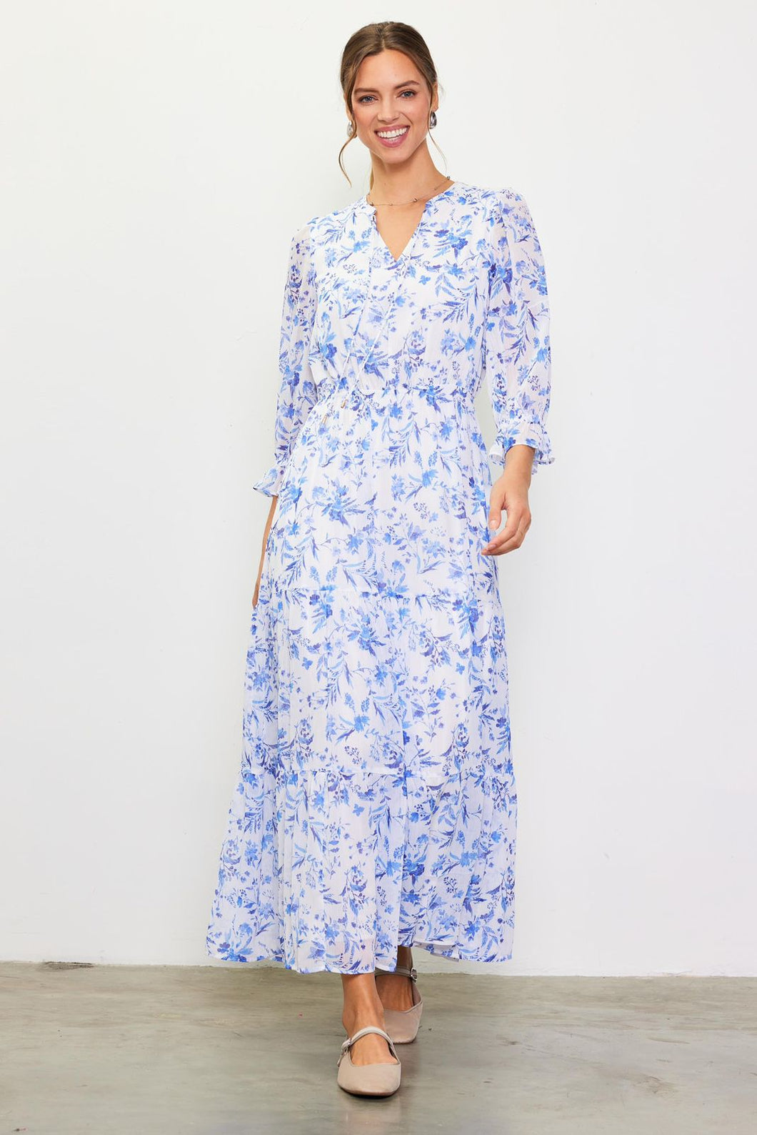 Milos Floral Maxi Dress