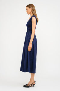 Delia Navy Midi Dress