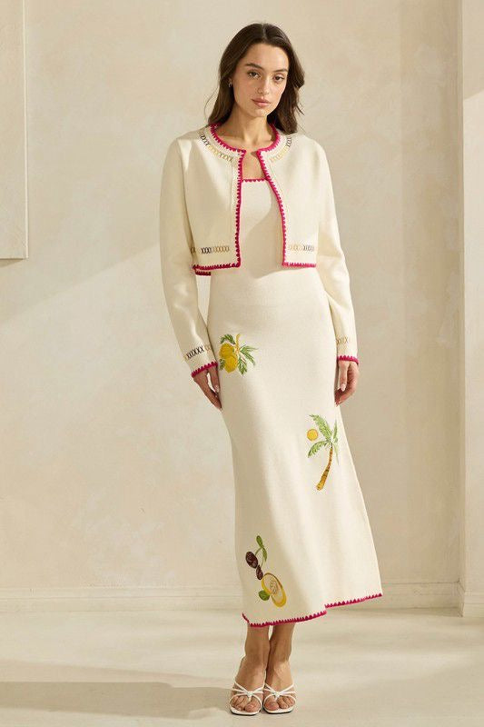Chic by Nature Dress + Cardigan Set