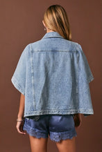Load image into Gallery viewer, Everything in Between Denim Cape Jacket

