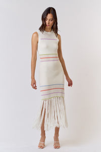 Sweet Getaway Knit x Fringe Dress