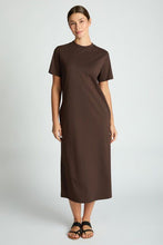 Load image into Gallery viewer, Simplicity Always Tee Dress in Brown
