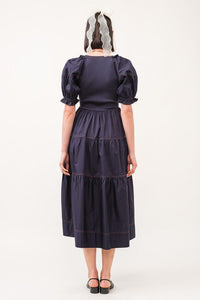 Kora Navy Midi Dress