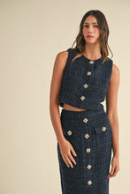 Load image into Gallery viewer, Posh Presence Navy Bouclé Set
