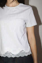 Load image into Gallery viewer, Hint of Lace Crew Tee in Heather Grey
