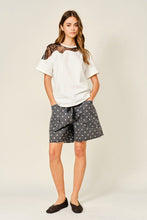 Load image into Gallery viewer, All the Possibilities Lace Tee in White/Black
