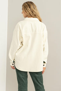 Break The Rules Shacket In Cream