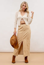 Load image into Gallery viewer, World View Sand Midi Skirt
