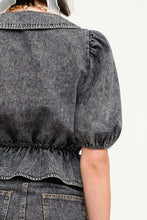 Load image into Gallery viewer, Take a Moment Denim Blouse
