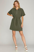 Load image into Gallery viewer, It All Worked Out Olive Dress
