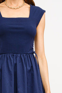 Delia Navy Midi Dress