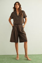 Load image into Gallery viewer, Easy Authority Brown Bermuda Set
