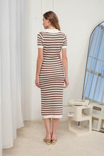 Load image into Gallery viewer, Elevated Essentials Crochet Polo Dress Mocha Combo
