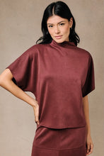 Load image into Gallery viewer, That’s for Sure Wine Mock Neck Top
