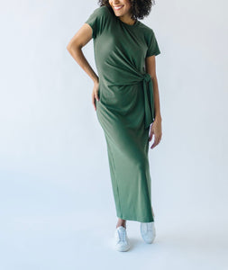 Fortune Midi Dress in Olive