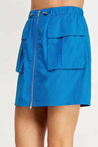 Cool Vibes Cargo Skirt in Cobalt