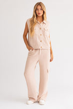 Load image into Gallery viewer, Knit Cargo Pants in Cream
