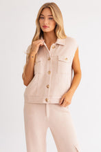 Load image into Gallery viewer, Knit Cargo Vest in Cream
