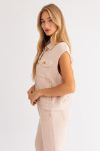 Load image into Gallery viewer, Knit Cargo Vest in Cream
