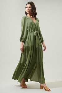 Augusta Olive Maxi Dress