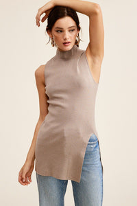 Aquarius Knit Top in Stone