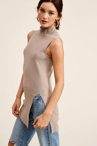 Aquarius Knit Top in Stone