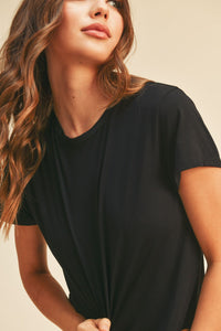 Classic Crop Black Tee