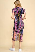 Load image into Gallery viewer, Swirled Out Mesh Ruched Dress
