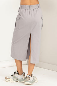 Poise Gray Cargo Skirt