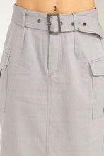 Load image into Gallery viewer, Poise Gray Cargo Skirt
